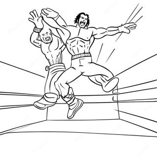 Pagina Para Colorir De Lutador Da Wwe Pulando Em Oponente 17284-14532