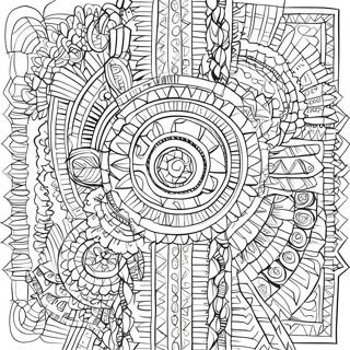 Pagina Para Colorir De Padroes Aztecas Intrincados 17315-14545