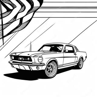 Carro Mustang Páginas para Colorir