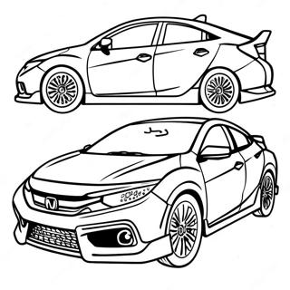 Pagina Para Colorir Do Honda Civic Em Acao 17375-14595