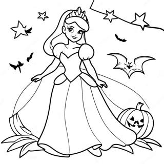 Pagina Para Colorir Da Princesa Da Disney No Halloween 17424-14630