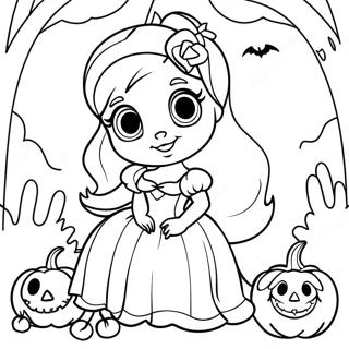 Pagina Para Colorir Da Princesa Da Disney No Halloween 17424-14632