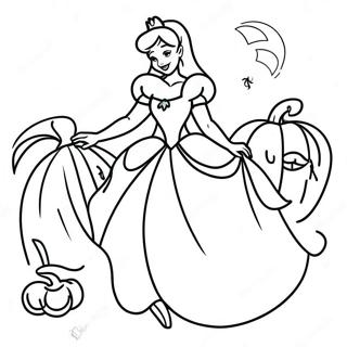 Halloween Das Princesas Da Disney Páginas para Colorir