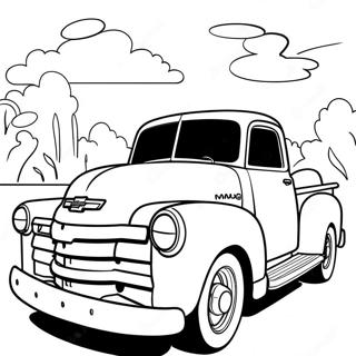 Pagina Para Colorir Do Caminhao Chevy Classico 1752-1401