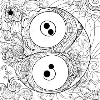 Pagina Para Colorir De Design Intricado De Yin Yang 17565-14745