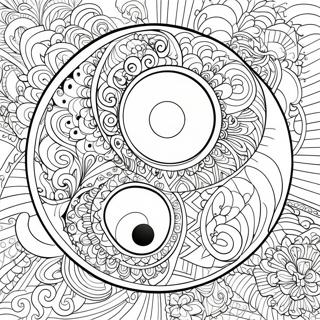 Pagina Para Colorir De Design Intricado De Yin Yang 17565-14746