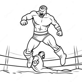 Pagina Para Colorir Do Lutador Da Wwe Pulando Sobre O Oponente 17615-14785