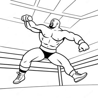 Pagina Para Colorir Do Lutador Da Wwe Pulando Sobre O Oponente 17615-14786