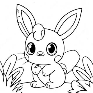 Pagina Para Colorir Do Sylveon Fofo Com Flores 17636-14794