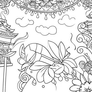 Pagina Para Colorir Da Colorida Celebracao Do Festival Aapi 17686-14833