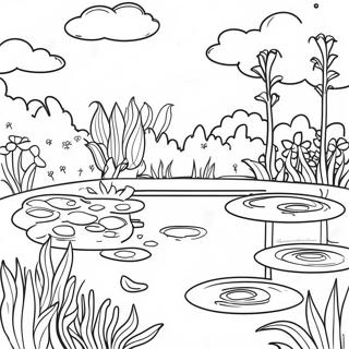 Pagina Para Colorir Do Jardim Impressionista De Monet 17756-14889