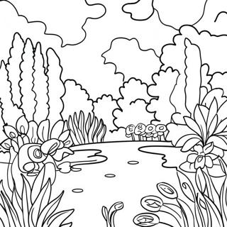 Pagina Para Colorir Do Jardim Impressionista De Monet 17756-14891