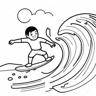 Surfing Páginas para Colorir