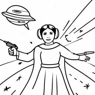 Pagina Para Colorir Da Princesa Leia Em Uma Batalha Galactica 17776-14906