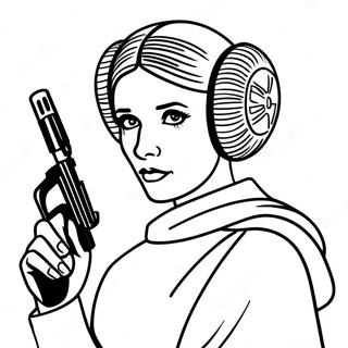 Princesa Leia Páginas para Colorir