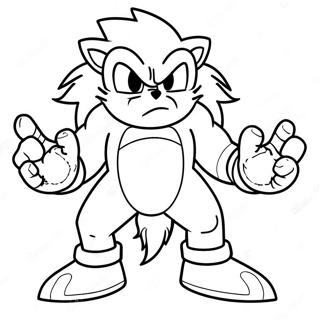 Sonic O Werehog Páginas Para Colorir