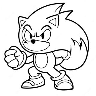 Pagina Para Colorir Do Sonic O Werehog Em Acao 17866-14980