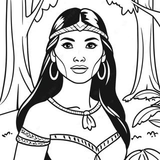 Pagina Para Colorir Da Pocahontas Na Floresta 1792 1480