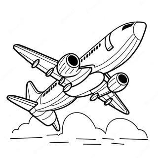 Pagina Para Colorir Do Boeing 737 Em Voo 17936-15035