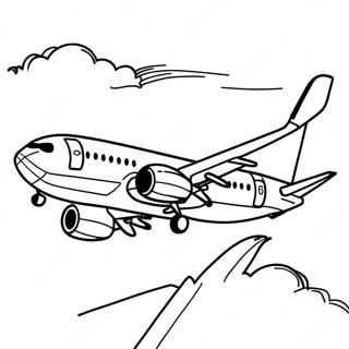 Pagina Para Colorir Do Boeing 737 Em Voo 17936-15036