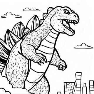 Pagina Para Colorir Godzilla Menos Um 18015-15094