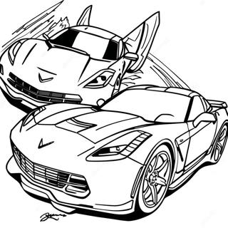 Pagina Para Colorir Do Carro Esportivo Corvette 1811-1446