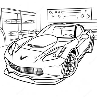 Pagina Para Colorir Do Carro Esportivo Corvette 1811-1447