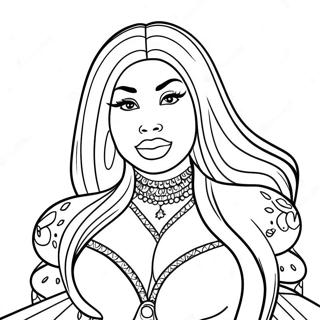 Pagina Para Colorir Da Nicki Minaj Em Traje Glamouroso 18256-15297