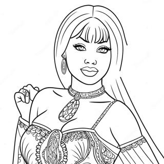 Pagina Para Colorir Da Nicki Minaj Em Traje Glamouroso 18256-15298