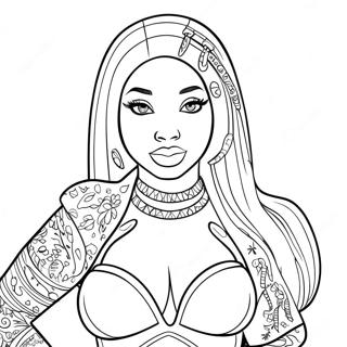 Pagina Para Colorir Da Nicki Minaj Em Traje Glamouroso 18256-15299