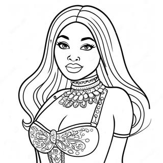 Pagina Para Colorir Da Nicki Minaj Em Traje Glamouroso 18256-15300