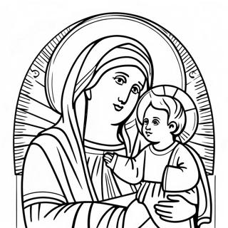 Pagina Para Colorir Da Linda Virgem Maria Com O Bebe Jesus 18396-15410