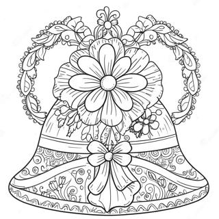 Pagina Para Colorir Do Sino Elegante Com Flores 18426-15436