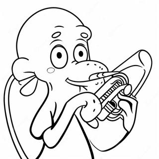 Pagina Para Colorir Do Squidward Tocando Clarinete 1842-1518