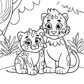 Pagina Para Colorir Da Aventura De Diego E Do Bebe Jaguar 18446-15450