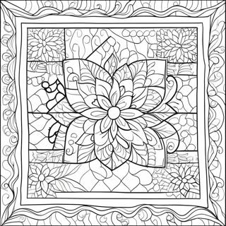 Pagina Para Colorir Do Quilt Colorido Em Patchwork 18616-15586