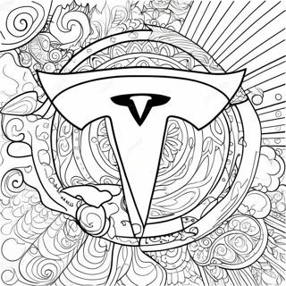 Pagina Para Colorir Do Logo Da Tesla 1871-1538