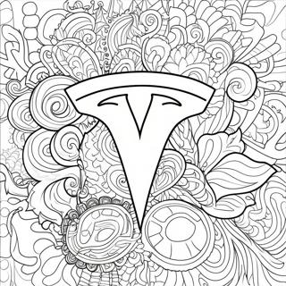 Pagina Para Colorir Do Logo Da Tesla 1871-1539