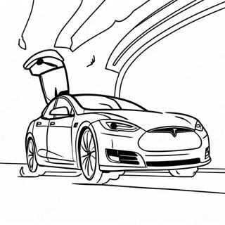 Pagina Para Colorir Do Tesla Model S Em Movimento 1872-1543