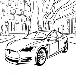 Pagina Para Colorir Do Tesla Model S Em Movimento 1872-1544