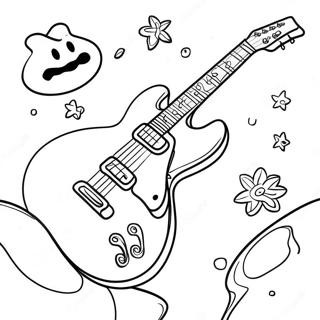 Pagina Para Colorir Da Guitarra Rock And Roll 18858-15775