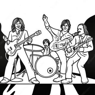 Pagina Para Colorir Da Banda Rock And Roll No Palco 18859-15778