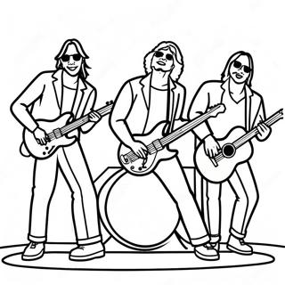 Pagina Para Colorir Da Banda Rock And Roll No Palco 18859-15779