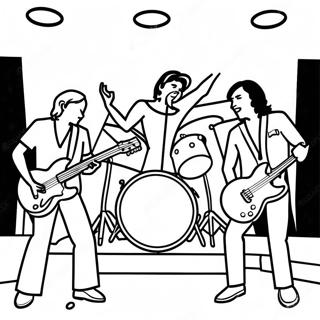 Pagina Para Colorir Da Banda Rock And Roll No Palco 18859-15780