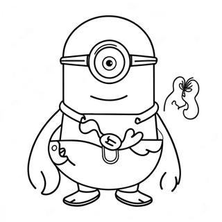 Minion De Halloween Páginas Para Colorir