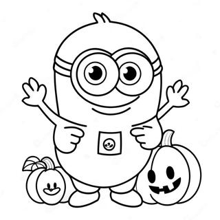 Pagina Para Colorir Do Minion De Halloween Fofo Com Abobora 18889-15802