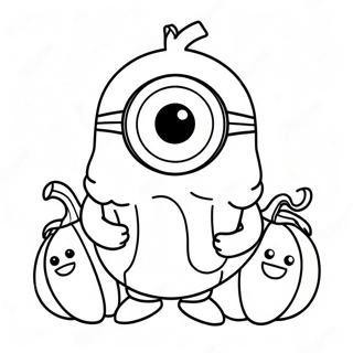 Pagina Para Colorir Do Minion De Halloween Fofo Com Abobora 18889-15803