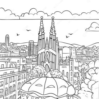 Pagina Para Colorir Do Skyline Da Cidade De Barcelona 18948-15847