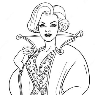 Pagina Para Colorir Cruella Em Seu Traje Glamouroso 19039-15921