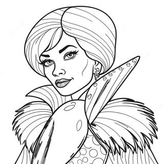 Pagina Para Colorir Cruella Em Seu Traje Glamouroso 19039-15923